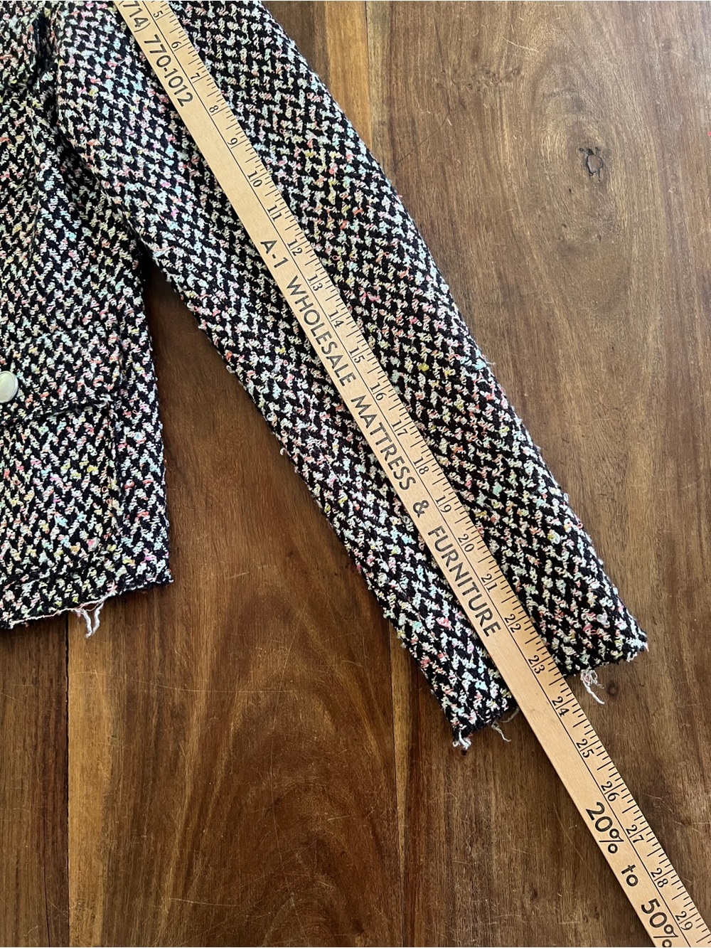 Neiman Marcus Boucle Tweed Jacket Black White M - Picture 6 of 12